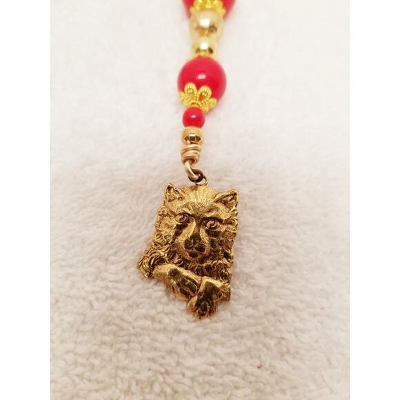 Four red white and gold Christmas icicle ornaments c18 - Picture 4 of 6